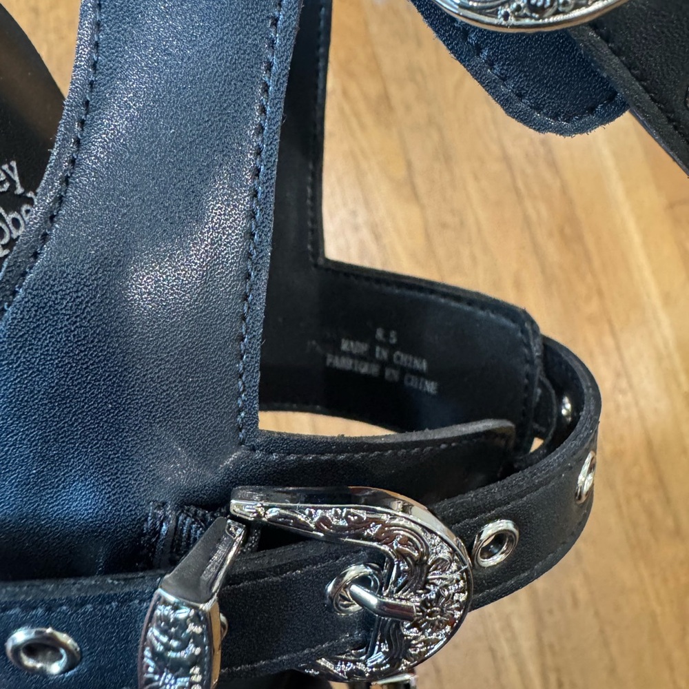 Jeffrey Campbell Black Studded Women's Sandals (NWOT) - Picture 7 of 9